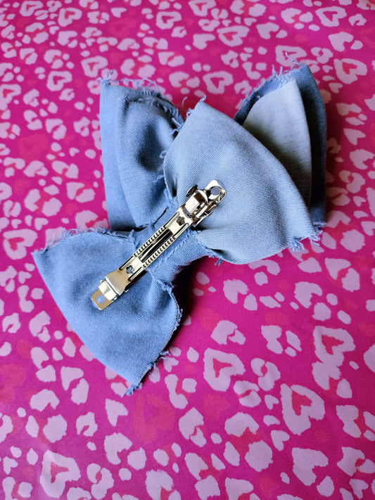 Denim Hair Bows 001